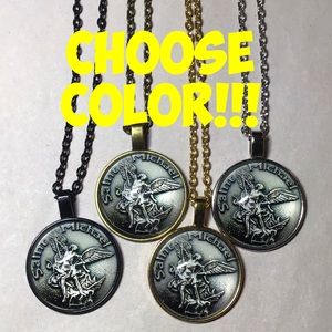 Saint Michael Archangel necklace pendant angel